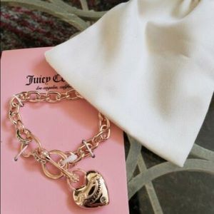 Juicy Couture signature heart y2k gold & silver bracelet